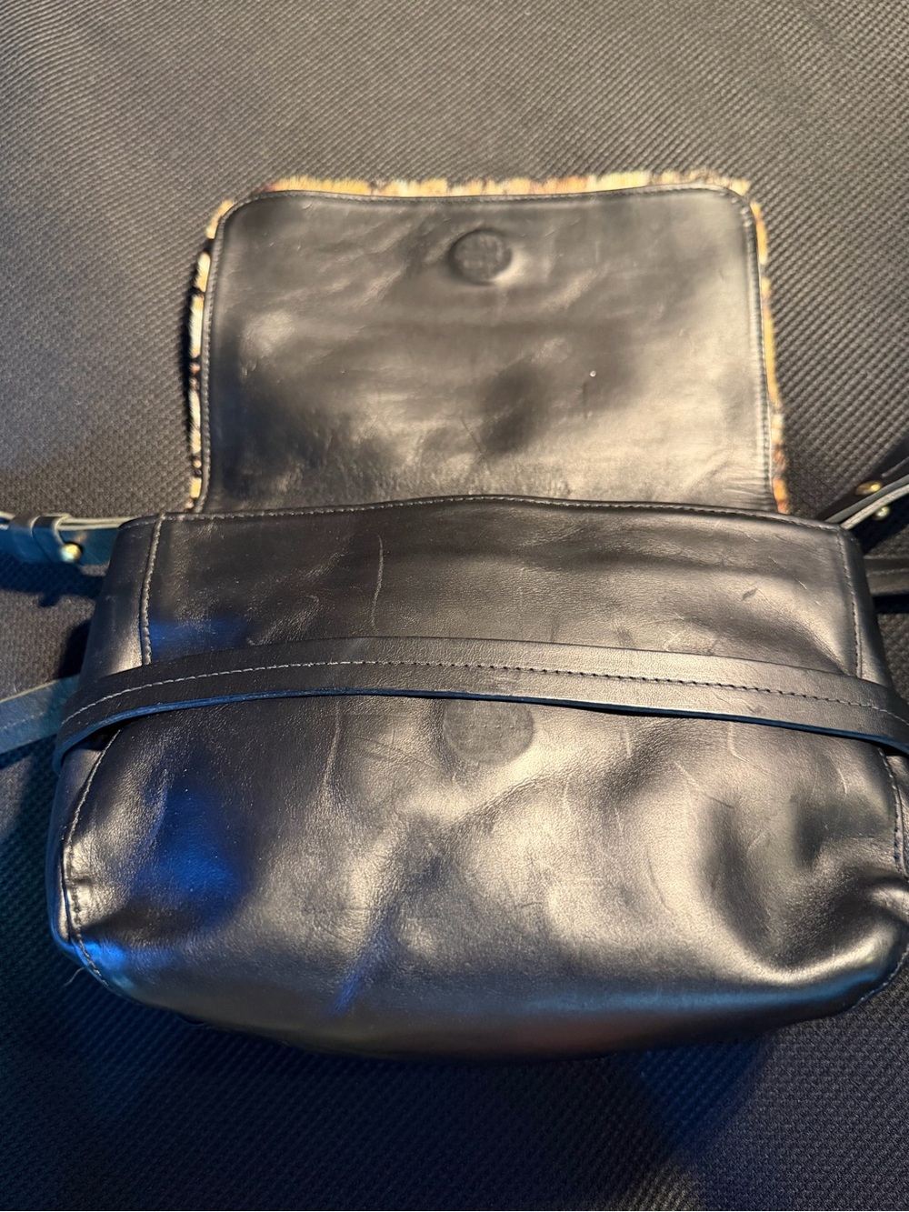 RARE Clare V. Snakeskin Pony Hair Leather Crossbody Bag - Picture 5 of 11